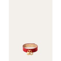 Loro Piana - Extra Bracelet Glazed Alligator, Woman, Velvet Red/Jewel Sun Gold, Size: S