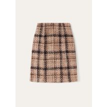 Loro Piana - Halle Skirt Andre' Print Tweed, Woman, Maple Cream/Ebony, Size: 36