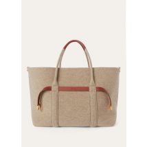 Loro Piana - Ghiera Shopper Large Cashmere/rounded Calf, Woman, Natural Brown/Deep Kummel/Sun Gold, Size: NR