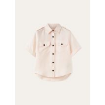 Loro Piana - Annalisa Ss Shirt Light Shantung, Woman, Light Petal, Size: 38