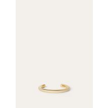 Loro Piana - Cuff Bracelet With Satin Inlay, Woman, Champagne/Jewel Sun Gold, Size: S
