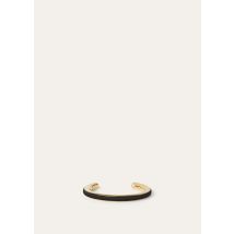 Loro Piana - Cuff Bracelet With Satin Inlay, Donna, Black/Jewel Sun Gold, Taglia: M