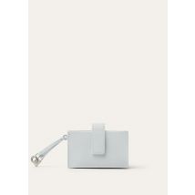 Loro Piana - Extra 5 Gusset Cardholder Linen Calf, Woman, Sky Breeze/Antique Silver, Size: NR