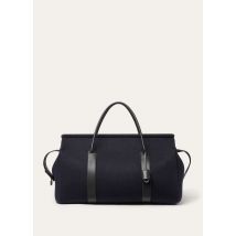 Loro Piana - Loom Weekender L50 Melton Cash Rounded Leather, Man, Blue Navy/Black/Gun Metal, Size: NR