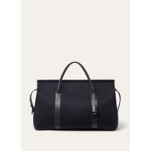 Loro Piana - Loom Weekender L50 Melton Cash Rounded Leather, Man, Blue Navy/Black/Gun Metal, Size: NR