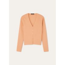Loro Piana - Isola Madre Cardigan Sweater Cash Silk Gg 18, Femme, Papaya Whip, Taille: 46
