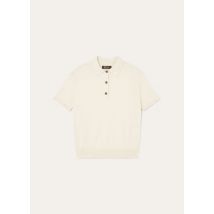 Loro Piana - Classic Baby Cash Ss Polo Baby Cash Gg 12, Woman, White Snow, Size: 40