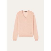 Loro Piana - Fobello V Neck Sweater Baby Cash Gg 8, Woman, Smoke Bush Melange, Size: 42