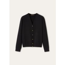 Loro Piana - Siena Cardigan Sweater Silk Cotton Gg 18, Femme, Black, Taille: 36