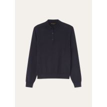 Loro Piana - Ice Wish Polo Cotton Gg 18, Woman, Navy Blue, Size: 42