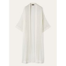 Loro Piana - Fresh Linen Silk Cardigan Sweater Gg 18, Femme, Jasmine Rice, Taille: S