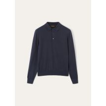 Loro Piana - Ice Wish Polo Cotton Gg 18, Man, Navy Blue, Size: 62