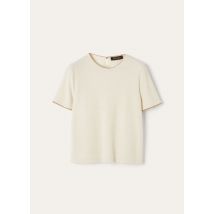 Loro Piana - Cannareggio Sweater Ss Silk Cotton Gg 18, Femme, Melon Sorbet, Taille: S