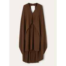 Loro Piana - Cindy Dress Light Marocain, Woman, Dark Licorice Melange, Size: 36