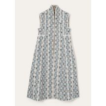 Loro Piana - Alev Rev Vest Cardo Veneziano Silk, Woman, Deep Lagoon Water/Sunset Glow, Size: 44