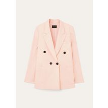 Loro Piana - Genny Db Jacket Structured Linen Wool, Frau, Fluffy Pink, Größe: 36