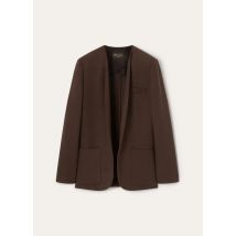 Loro Piana - Hanna Sb Jacket Summer Linen Crepe, Femme, Ebony, Taille: 42