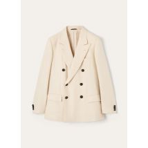 Loro Piana - Milano Db Jacket Antigua, Woman, Clear Oyster, Size: 38