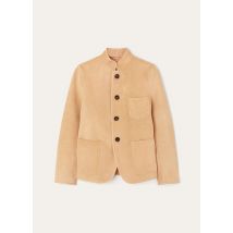 Loro Piana - Spagna Mini Sb Jacket Bonded Suede, Frau, Soft Sandstone, Größe: 40