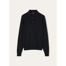 Loro Piana - Royal Lightness Polo Wool Silk Gg 18, Woman, Navy Blue, Size: 44