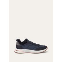 Loro Piana - Week_end Walk Evo Wind Suede Fur, Herren, Navy Blue, Größe: 41