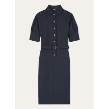 Loro Piana - Carmen Dress Sopra Visso Linen Rain, Woman, Navy Blue, Size: 44