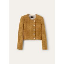 Loro Piana - Adele Db Jacket Tweed Fiammato, Femme, Green-Orange Poppy Tweed, Taille: 42