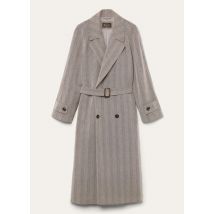 Loro Piana - Foster Db Coat Linen Wish Cash Rain, Woman, Chalk/Black, Size: 38