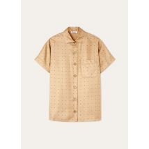Loro Piana - Angelina Ss Shirt Silk Pois, Woman, Melonpan/Grey Pois, Size: 44