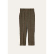 Loro Piana - Doyle Trousers Overcheck Cheviot, Woman, Tundra Green Overcheck, Size: 44