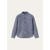 Loro Piana - Jared Shirt Indiolino Denim, Deep Blue, Taille: 6
