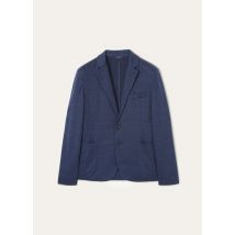 Loro Piana - Sweater Notch Sb Jacket Linen Wool Pique, Homme, Dark Blue Corn, Taille: 52