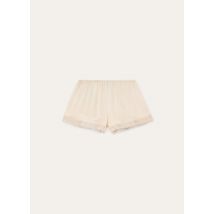 Loro Piana - Erik Embroidered Bermuda Dressy Satin, Damen, Ivory Glow, Größe: 40
