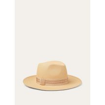 Loro Piana - Sergio Hat Bicolor Suitcase Stripe Ribbon Straw20, Woman, Renkon Beige/Birch Ribbon, Size: M