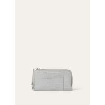 Loro Piana - Extra Zippouch Wth Cardholder Glazed Alligator, Woman, Eucalyptus/Antique Silver, Size: NR