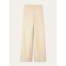 Loro Piana - Dresden Trousers Fluid Diamond Cloquet, Femme, Natural Ivory, Taille: 38