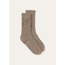 Loro Piana - Baby Cash Light Treccia Socks Gg 15, Man, Grinded Coffee, Size: M