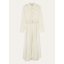 Loro Piana - Lela Dress Shantung Neps, Woman, Nougat, Size: 44