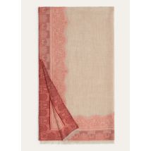 Loro Piana - Stola Fil Coupe Silk Linen, Woman, Moonlight Beige/Faded Rose, Size: NR