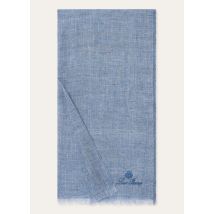 Loro Piana - Sciarpa Lino Melange, Man, Rough Sea Blue, Size: NR