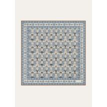 Loro Piana - Loro Piana Cardo Veneziano Foulard 60 Silk Habut., Woman, Chalk/Deep Lagoon Water, Size: NR