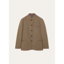 Loro Piana - Vienna Jacket Heritage Chevron Rain, Homme, Brown Mouliné, Taille: 56