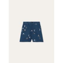 Loro Piana - Loris Bermuda Playful Linen, Blue Navy/Sand, Taille: 12