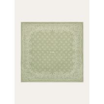 Loro Piana - Loro Piana Fiore Di Lino Bandana Foulard 60 Wool, Frau, Mint Green/White, Größe: NR