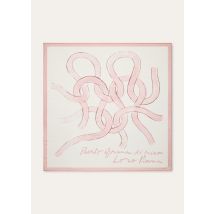 Loro Piana - Loro Piana Punto Grana Di Riso Foulard 90 S.light, Damen, Pink/White, Größe: NR