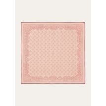 Loro Piana - Loro Piana Fiore Di Lino Bandana Foulard 90 Wool, Woman, Pale Pink/Red, Size: NR