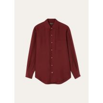 Loro Piana - Andre' Shirt Light Shantung, Woman, Deep Maroon, Size: 44