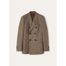 Loro Piana - International Db Jacket Wish Cash Flannel, Donna, Dark Granite Melange, Taglia: 44