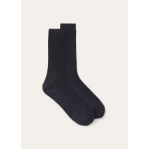 Loro Piana - Cash Cotton Light Socks Gg 14, Man, Navy Blue, Size: S
