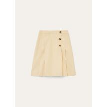 Loro Piana - Aida Skirt Tailoring Silk Chevron, Woman, Milk Amber, Size: 46